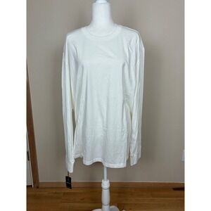 Allbirds Mens Cotton Long Sleeve Tee Blizzard White Organic Cotton Size XXL (D4)